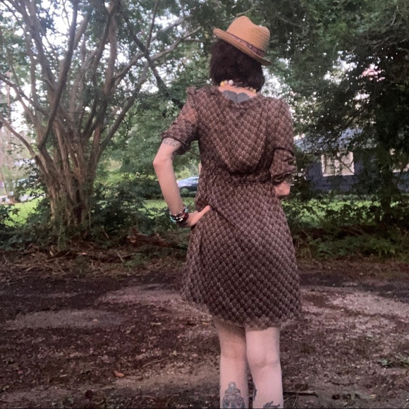 Francesca’s Size Small Brown Paisley Dress Small - Picture 11 of 13